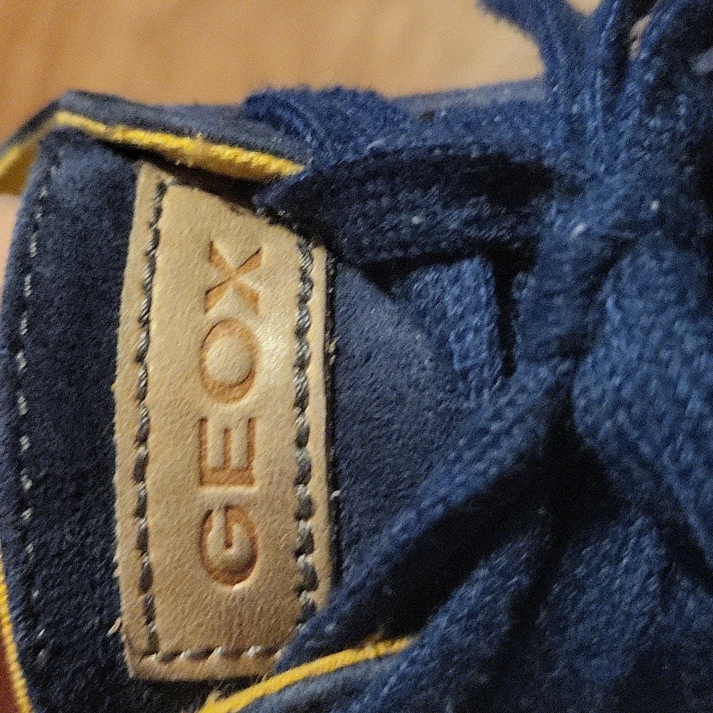 GEOX Suede Sneakers Respira Blue Size 9 - Picture 5 of 6